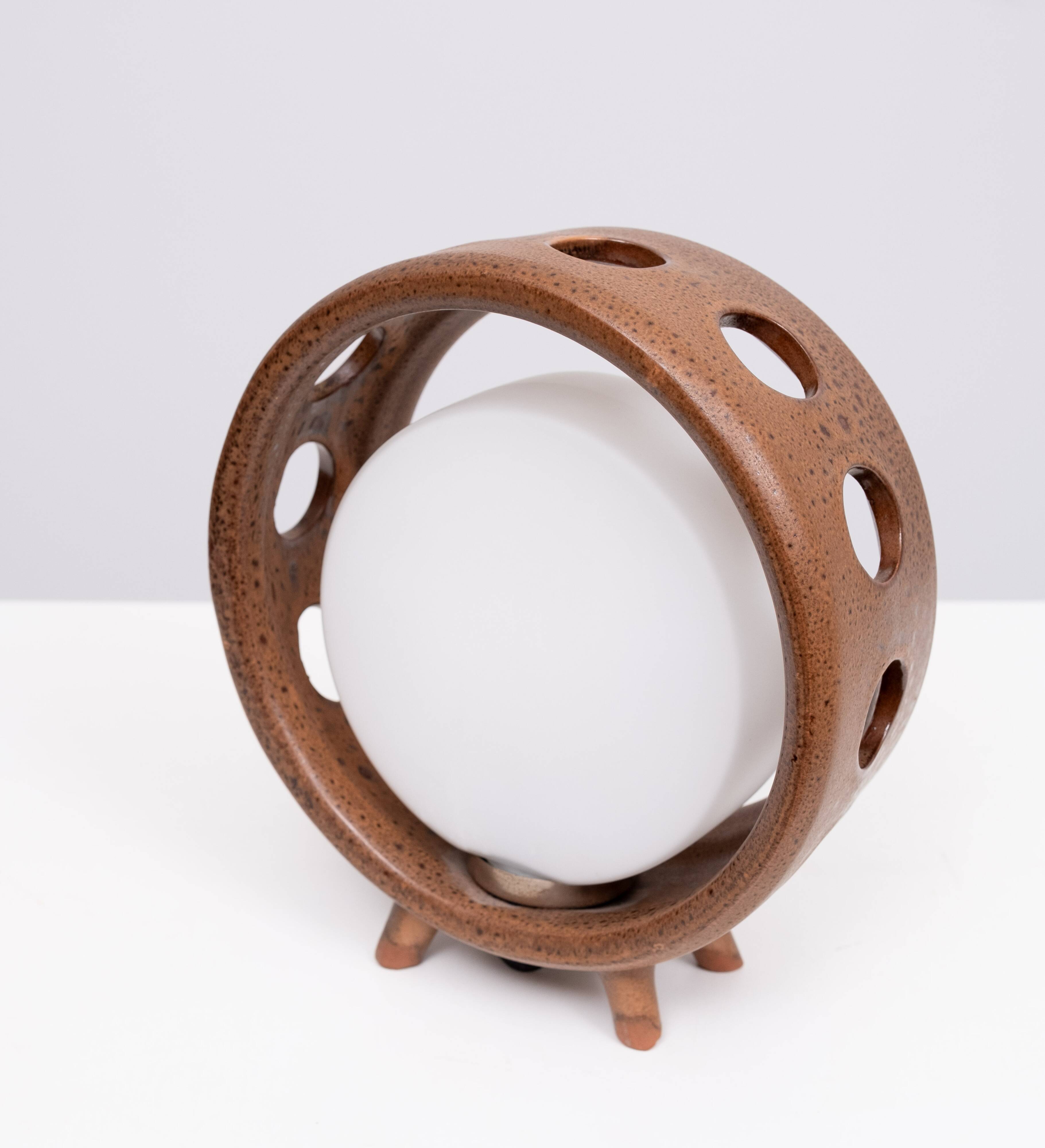 Round Ceramic Table lamp .1960s Germany