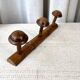 Vintage wooden hook 3 balls