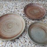 Stoneware service signed 3 courses and 6 plates