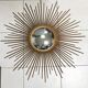 Large vintage mirror chaty vallauris 80 cm, sun, witch's eye