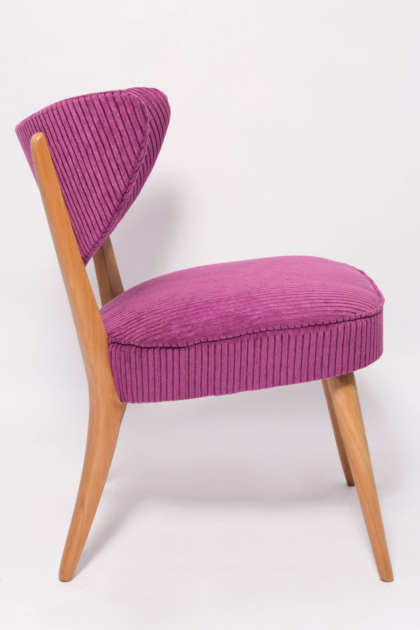 Mid-Century Purple Velvet Club Chair, Europe, 1960s
