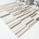 Tapis de salon 9x12, doux, beige et marron, turc, 267x369 cm, SK 33650