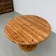 Circular pine dining table by Rainer Daumiller, 70s