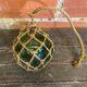 Old Fishing Floater Marine Glass + Vintage Net Rope #D6