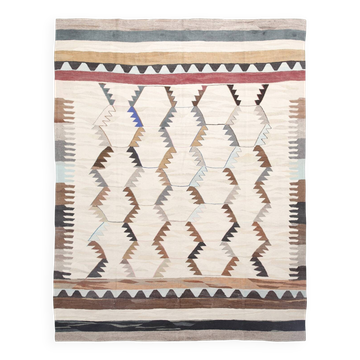 Turkish Mid Century Modern Vintage Kilim Rug, 268x356Cm