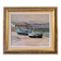 Mid-Century Modern Swedish "Calm Shore" Vintage Coastal Oil Painting, Framed