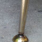 Stool footrest in green skaï