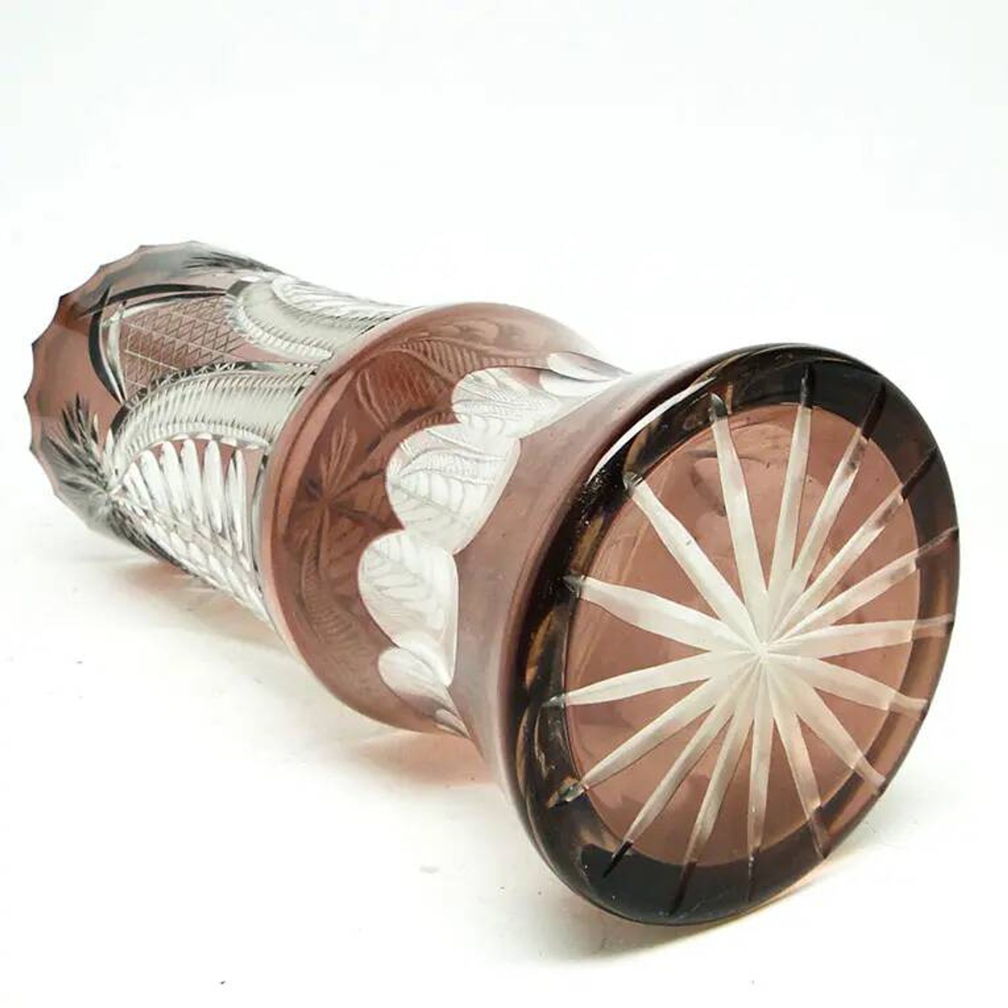 Vase moderne du milieu du siècle, en verre cristal, Pologne, années 1970