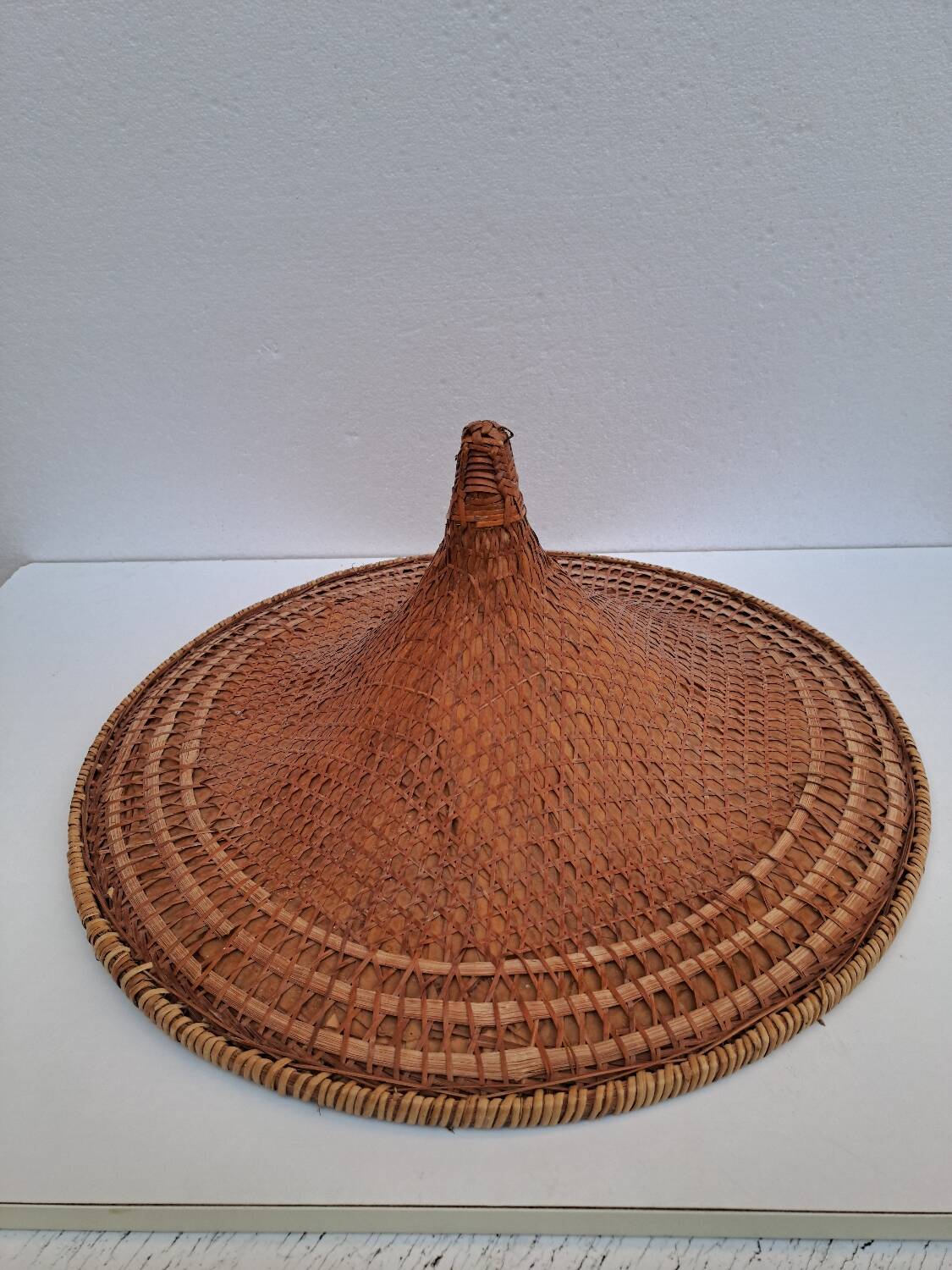 Old traditional Chinese pointed bamboo hat