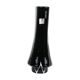 Black and white tempered glass vase, vintage 1960