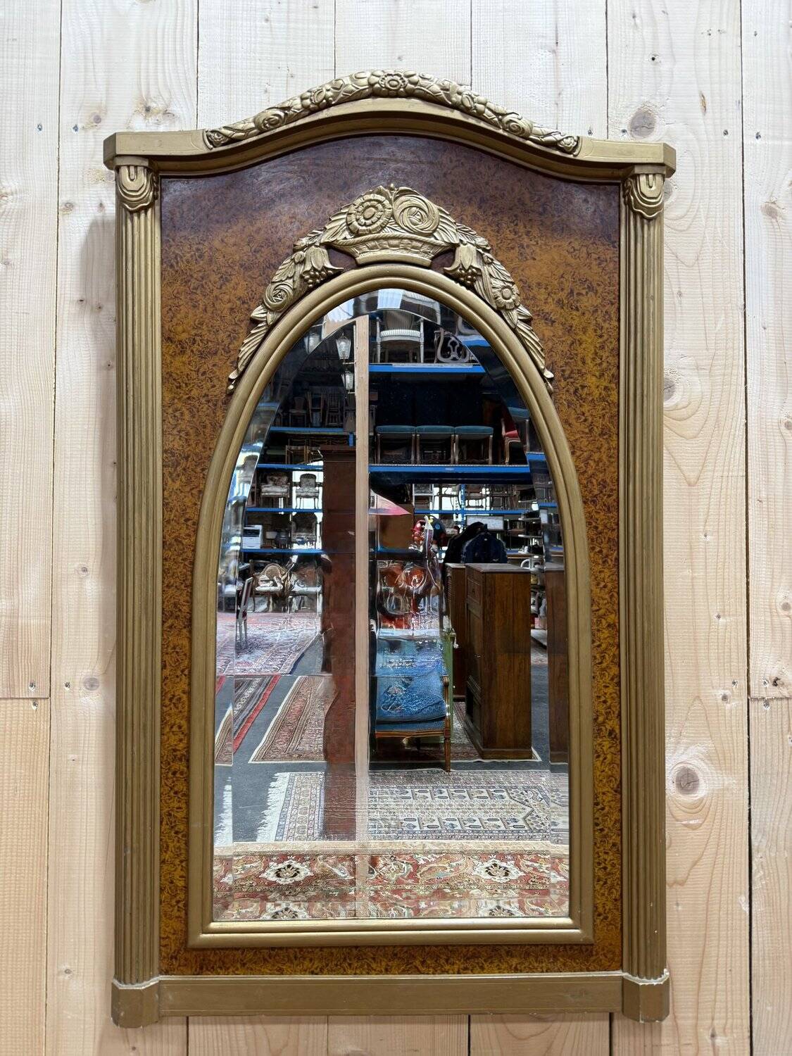 Art Deco period mirror in painted wood