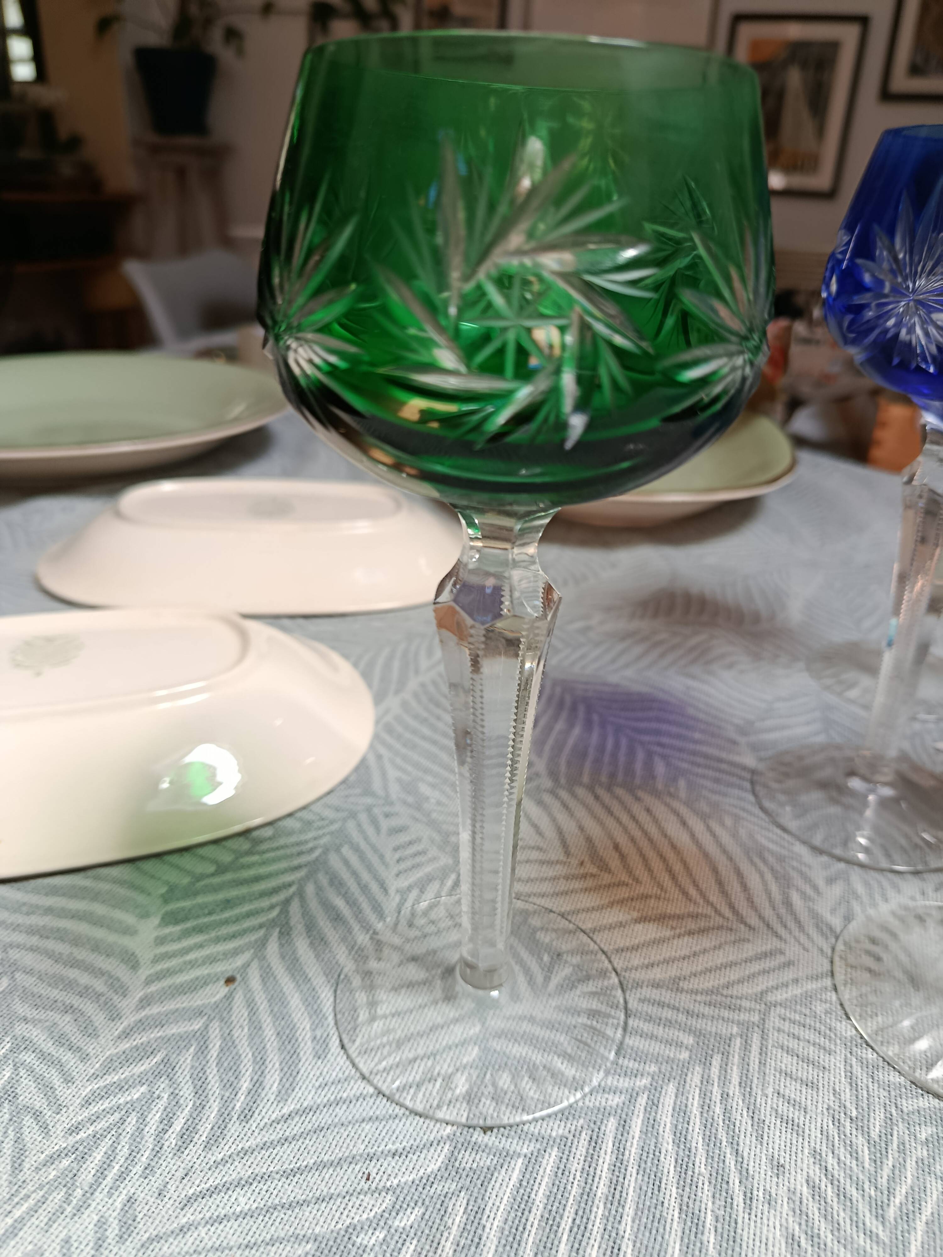 Verre en cristal type cristal de bohème