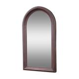 Large rounded wooden mirror, floor mirror, fireplace mirror