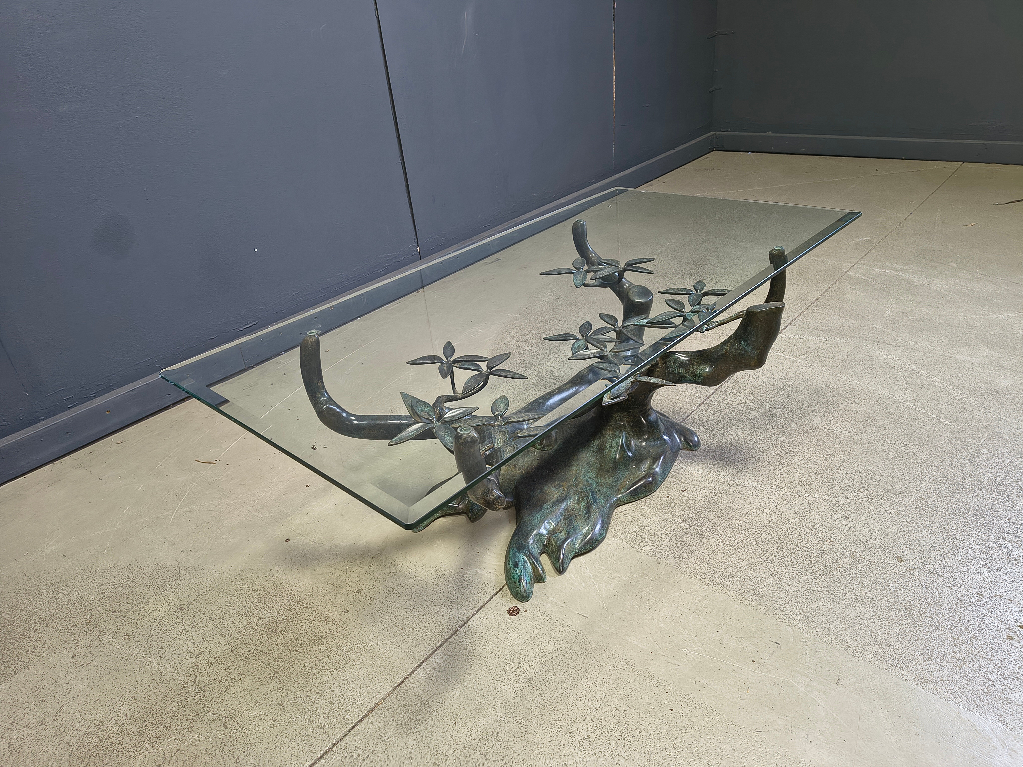 Vintage bonsai coffee table by Willy Daro, 1970s