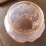 Art Deco pink glass paste ball vase