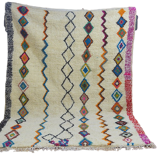 Tapis berbère losanges coloré 286 x 190 cm