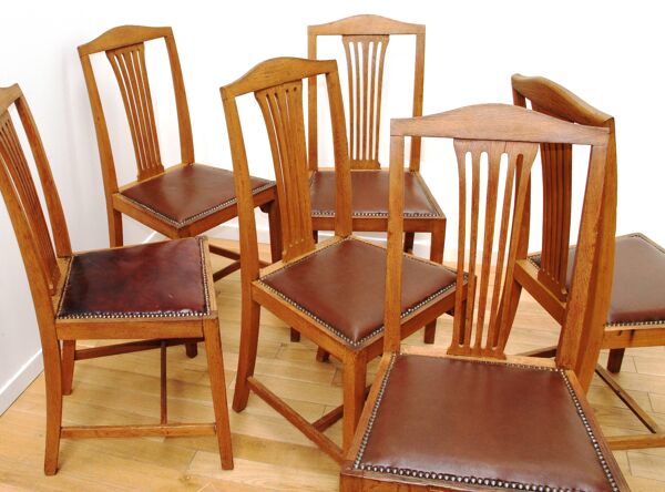 Suite de 6 chaises de salle à manger chippendale