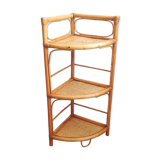 Rattan angle shelf