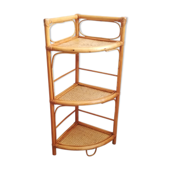 Rattan angle shelf