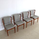 Set of 4 vintage dining chairs with new upholstery