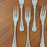 Set of Boulenger silver metal fish forks