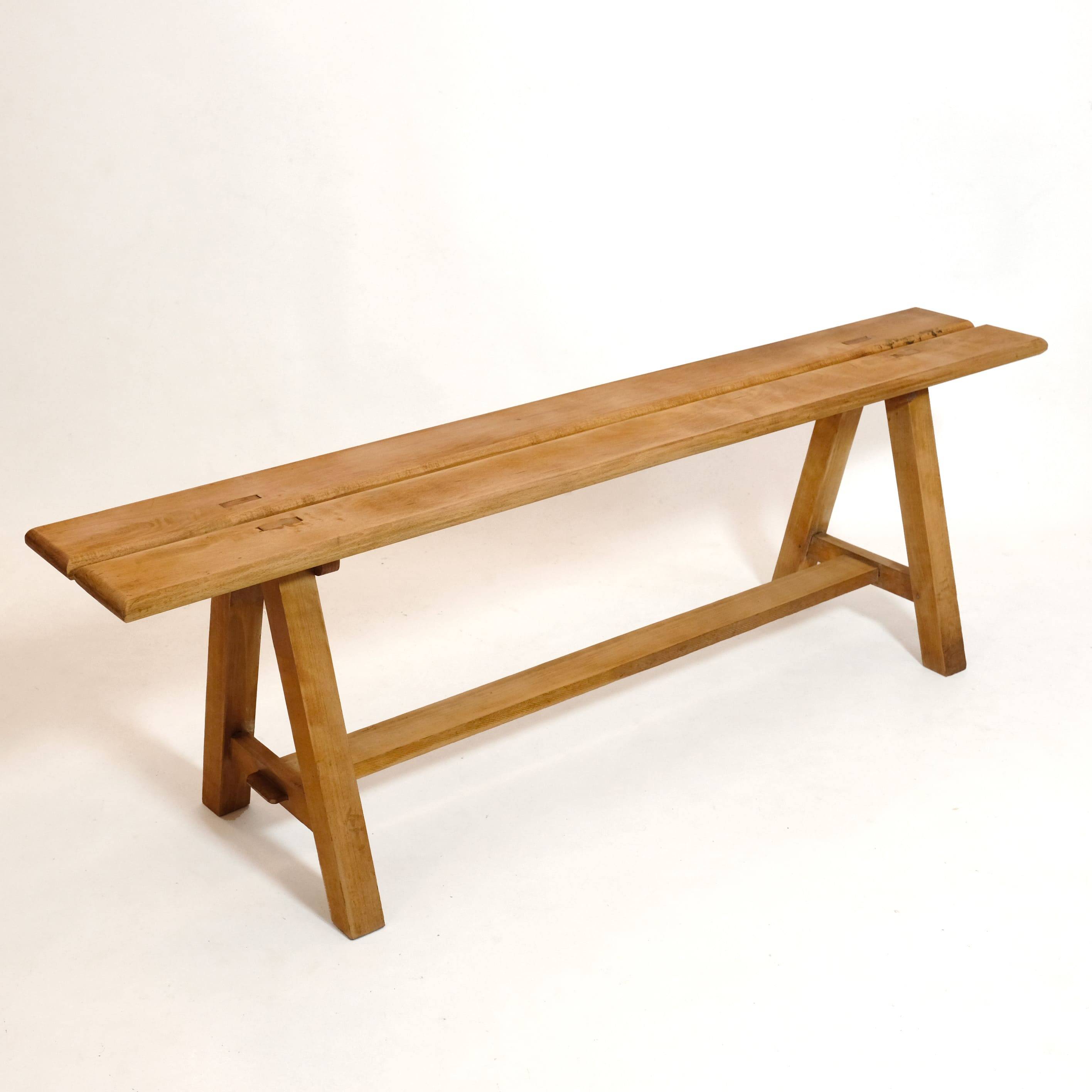 3-seater bench in solid wood from the 80s-90s.