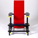 Armchair "Rouge Bleu" Bauhaus spirit, 1970s