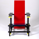 Armchair "Rouge Bleu" Bauhaus spirit, 1970s