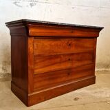 Louis Philippe period chest of drawers in walnut around 1830
