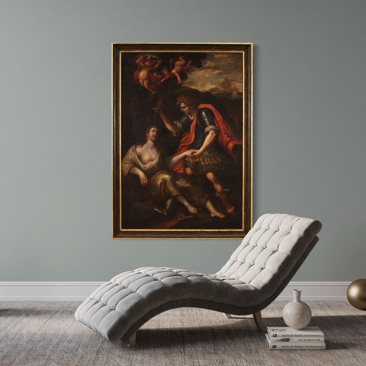 17th century painting, the baptism of Clorinda