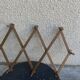Wall coat rack in wood accordion 10 old hooks