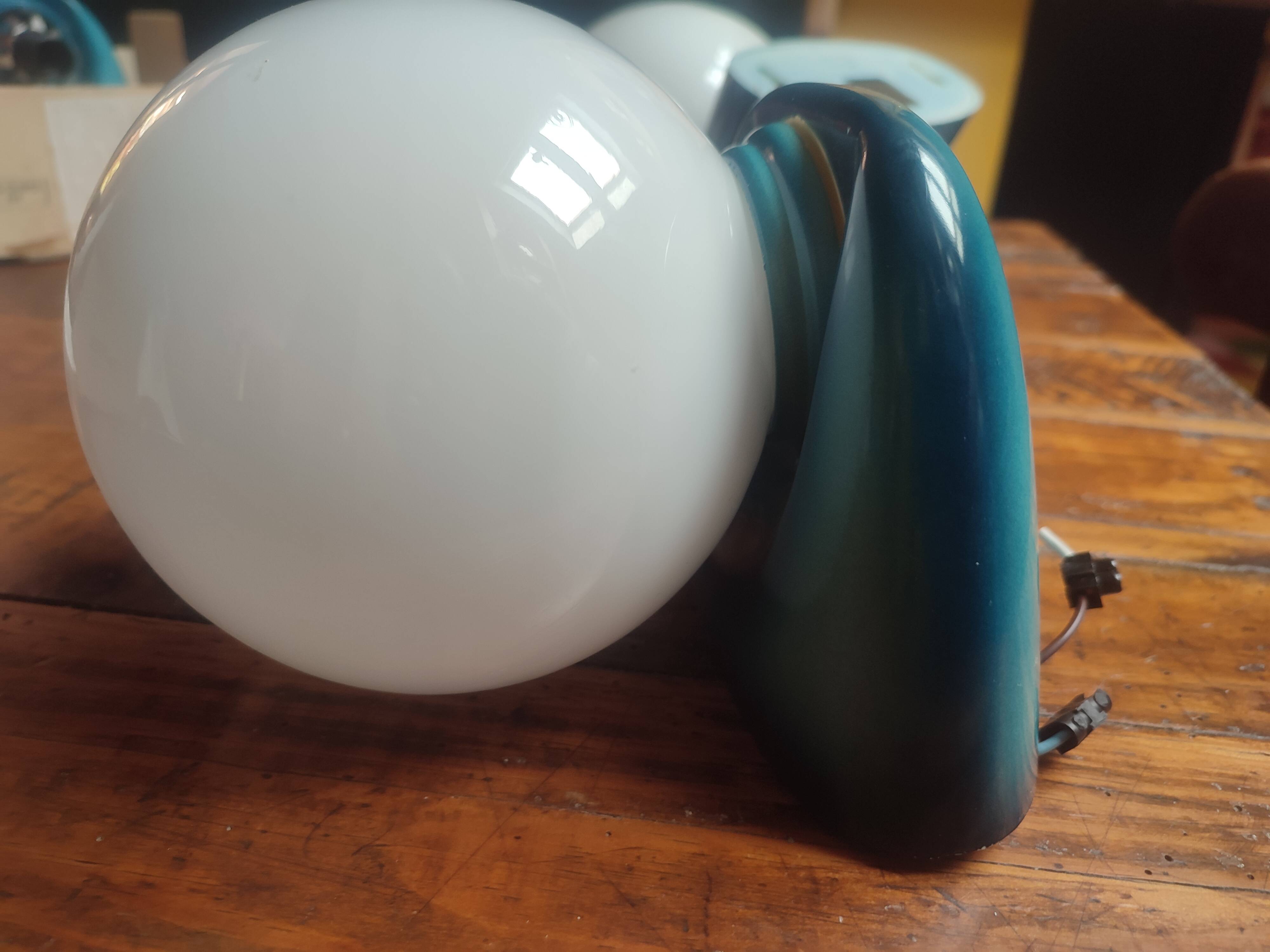 Rare pair of 70s wall lights