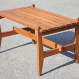 Petit Banc ou table à lattes bois vintage style scandinave, banc bois, table basse bois,