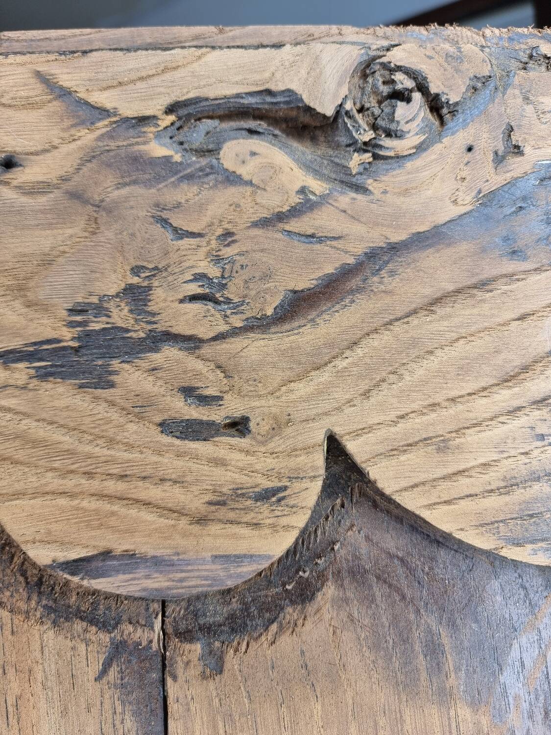 Hand-carved French rustic wardrobe