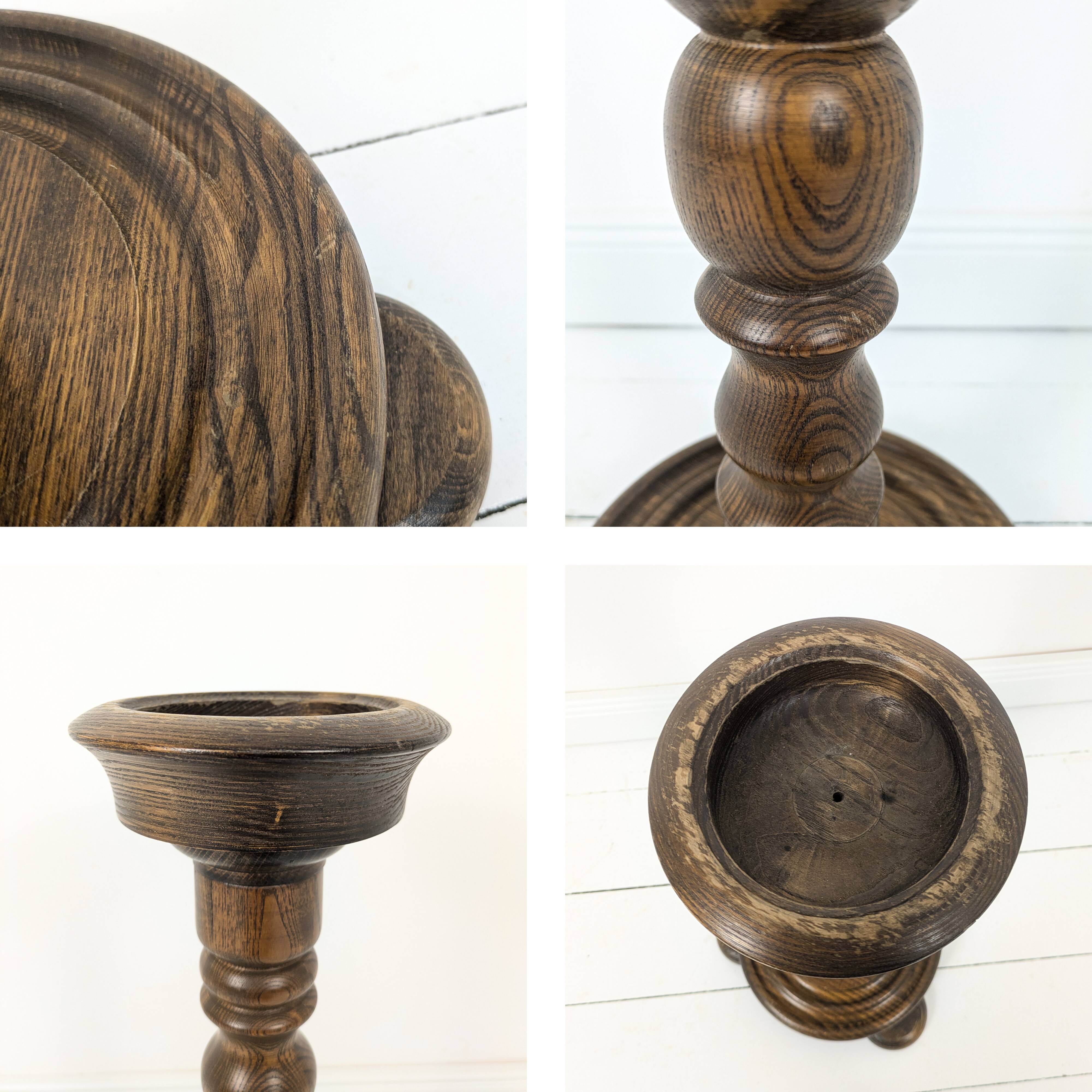 Vintage Chandelier Chauffe-bougie Chaise fleurie Banc de fleurs Table de fleur en bois tourné Bois m