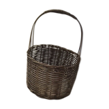 Silver metal woven basket