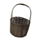 Silver metal woven basket
