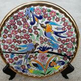 Hand-painted cearco dish with enamels and gold