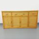 Vintage storage unit in rattan and woven rattan from the 1970s.