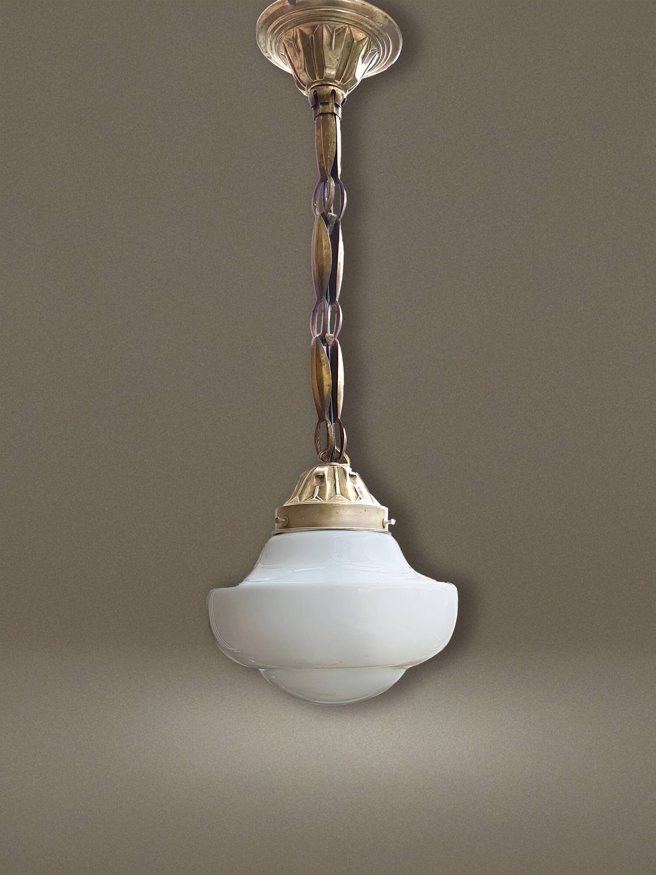 Art Deco Opaline Suspension