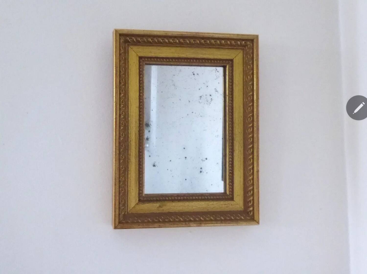 Small mercury mirror Wooden frame