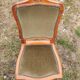 6 chaises de style Louis XV en velours vert olive