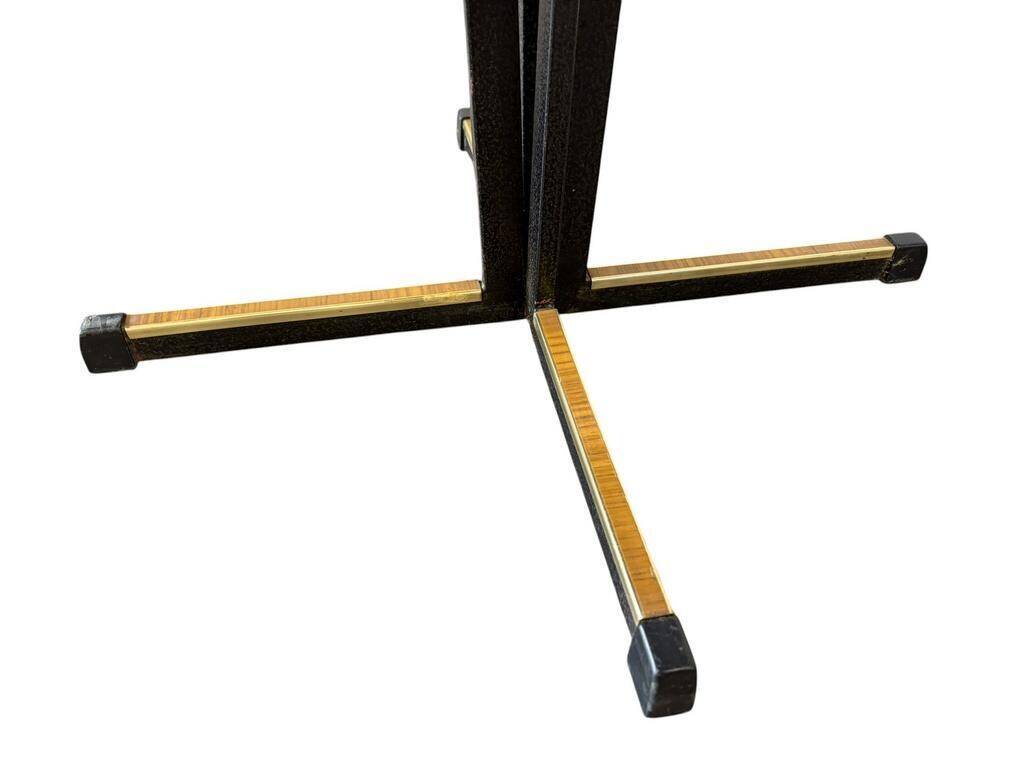 Table d'appoint ronde vintage / table d'appoint avec pied étoile noir