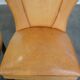 Set of 4 comfortable honey-colored goat leather dining chairs