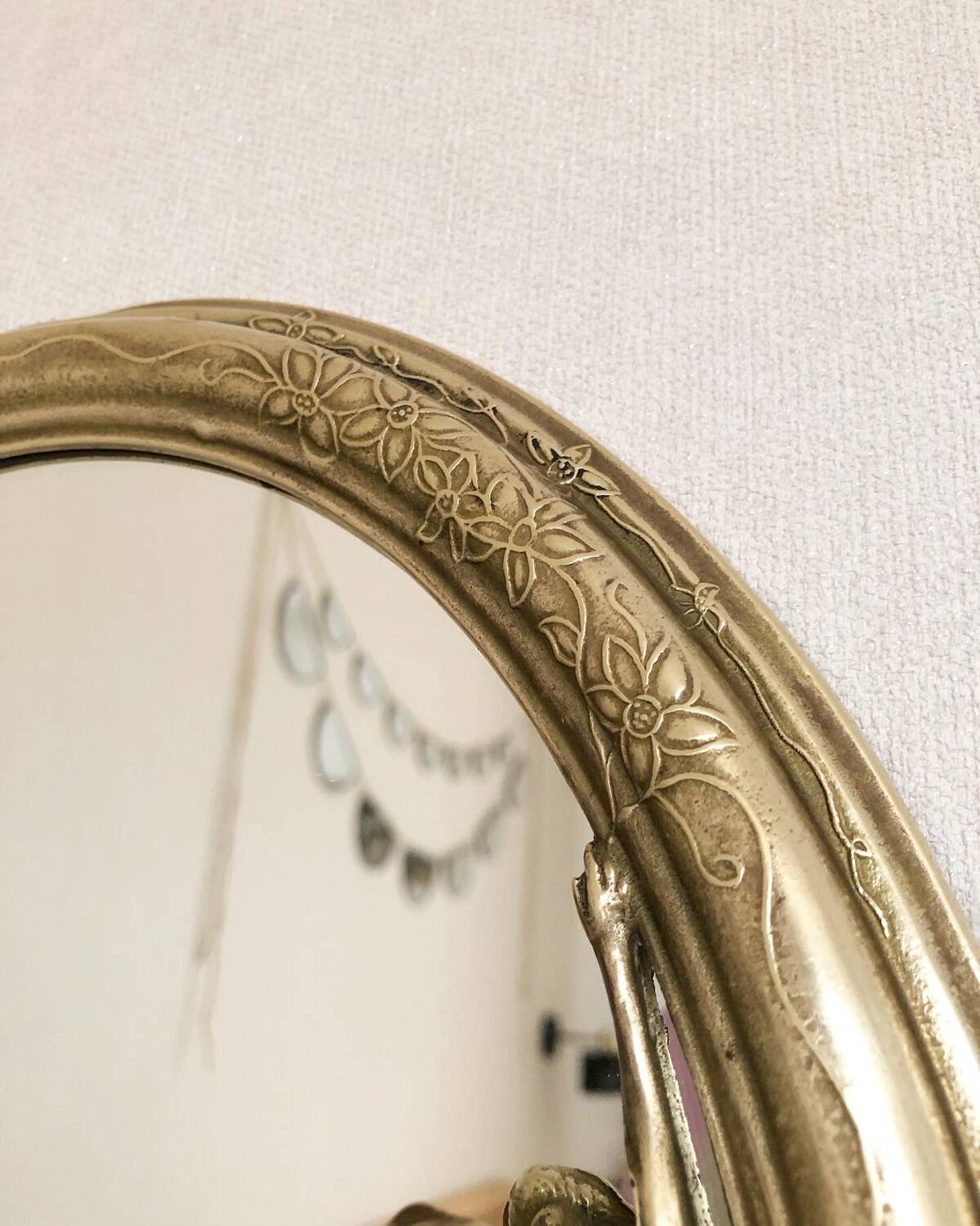 Vintage brass mirror