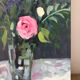 Bouquet on a table, oil on canvas signed F Corler