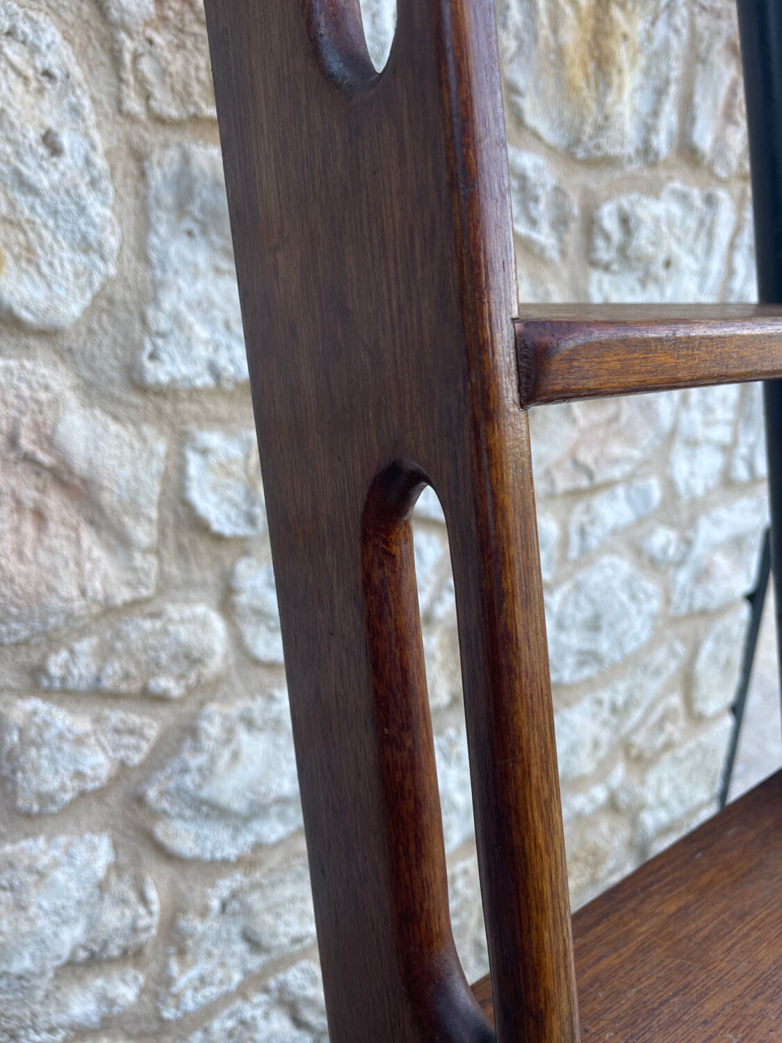 Wooden and iron boat ladder