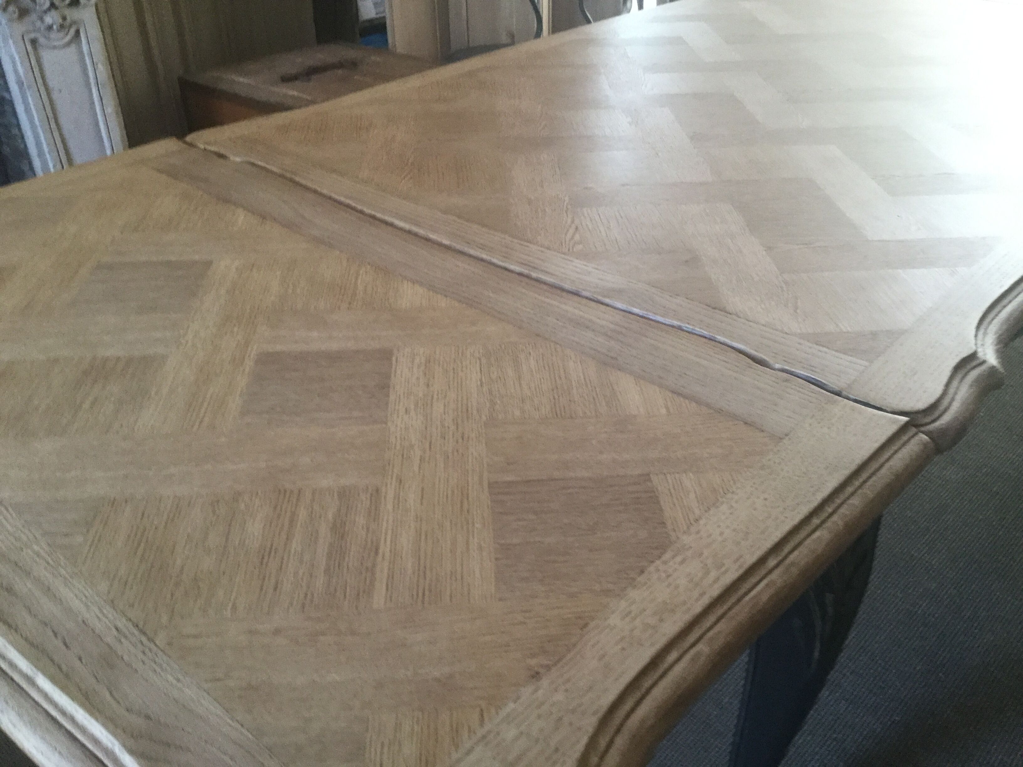 Old dining table with extensions