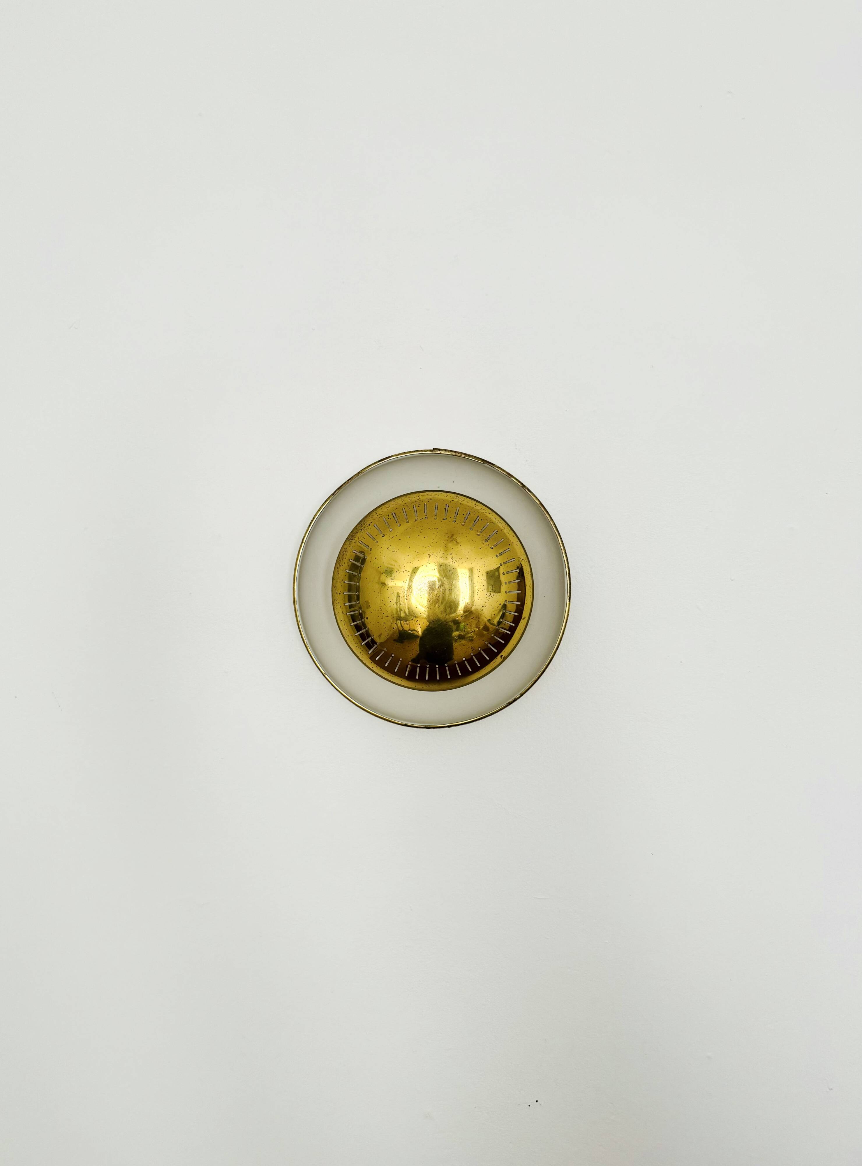 Italian Brass Wall or Flush Lamp