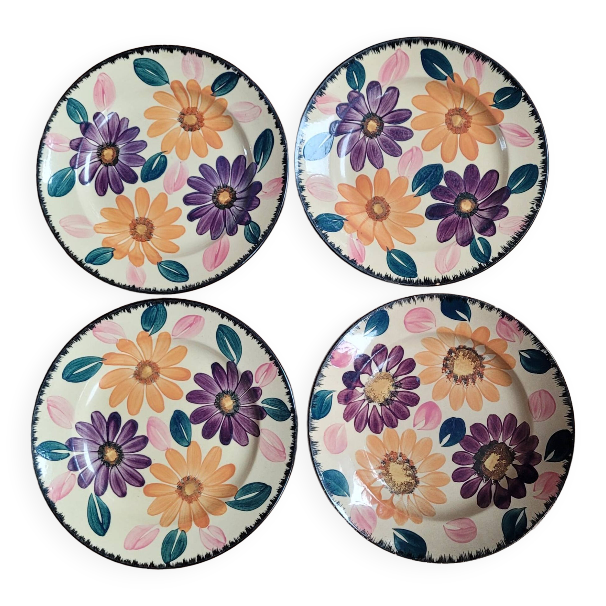 Set 4 flat plates Balkan Van Gogh